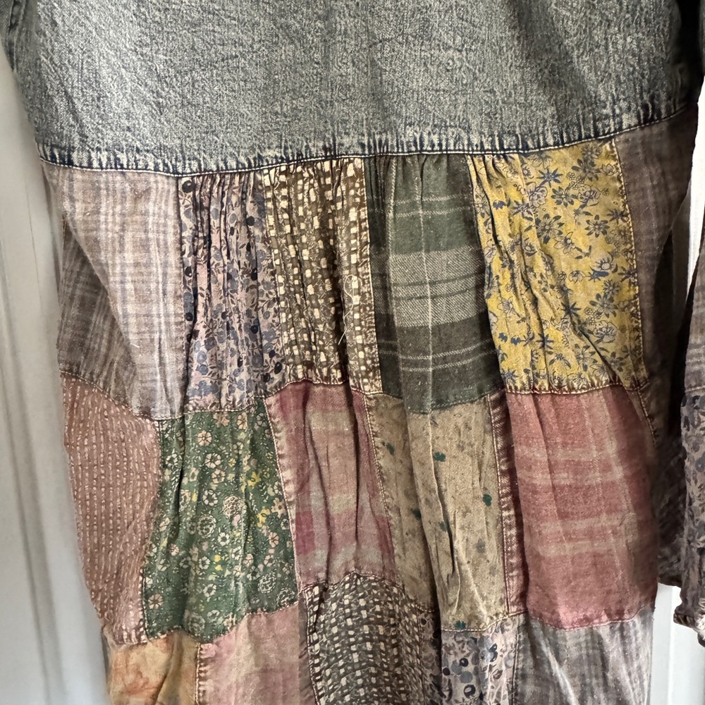 Young Threads Boutique Boho Kimono Shrug Patchwork Embroidered Top NWT M - Picture 8 of 11